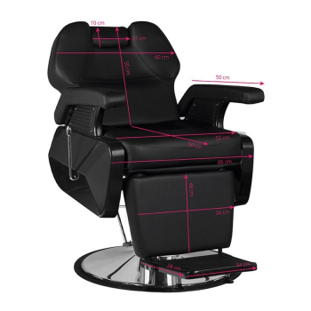 HAIR SYSTEM FOTEL BARBERSKI YORK CZARNY